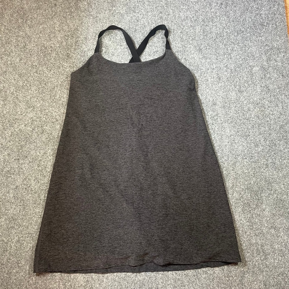 Beyond Yoga Active Dress Womens Medium Charcoal‎ Heather Gray Racerback Built-in